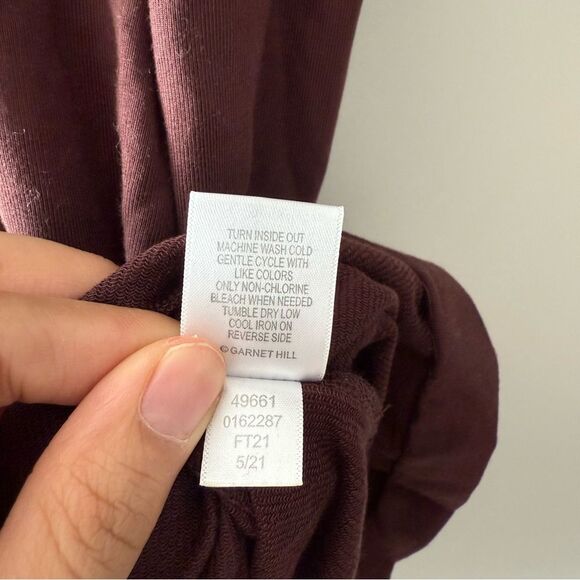 Garnet Hill Turtleneck Knit Midi Dress‎ Brown M - Picture 6 of 6